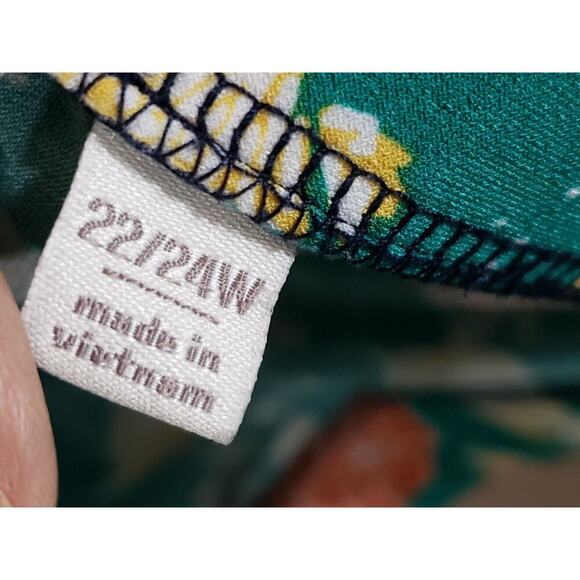 Est. 1946 Calypso Green Floral Polyester Boho Hippie Chic Harem Pants 22/24W - Picture 7 of 12